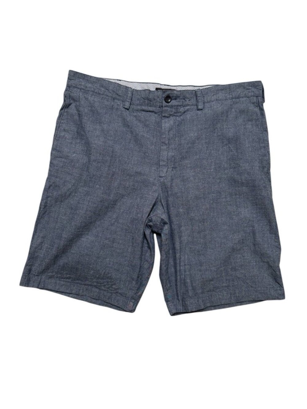Banana Republic Linen Cotton Shorts Size 38 Blue Flat Front Casual